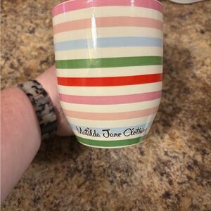 Matilda Jane Pink and Green Striped Mug